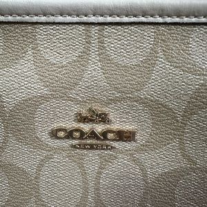 Coach tote medium size. Beige/ brown-very good condition.